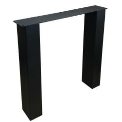 Stalen N tafelpoot zwart 76 bij 10 cm en hoogte 72 cm  (10 x 10 cm)