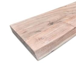 Wandplank acacia 170 bij 20 cm van 4 cm dik massief acacia hardhout met boomstamrand