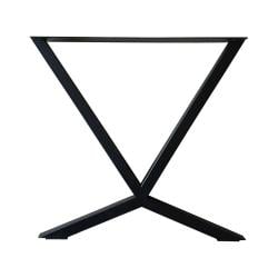 Stalen smalle Y tafelpoot 78 bij 4 cm en hoogte 72  cm zwart (4 x 4 cm)