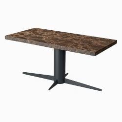Stalen tafelonderstel zwart kolom 140 bij 73 cm en hoogte 73 cm 
