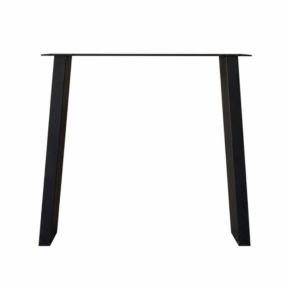 Furniture Legs Europe Stalen tafelpoot zwart trapezium 80 bij 10 cm en hoogte 62 cm (4 x 10 cm)