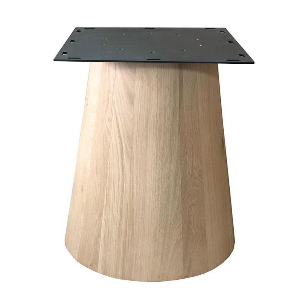 Furniture Legs Europe Eiken houten kegel tafelpoot conisch &oslash; 70 cm en hoogte 73 cm