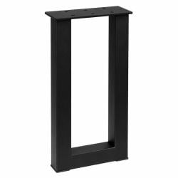Stalen U tafelpoot zwart 30 bij 6 cm en hoogte 75 cm  (6 x 6 cm)