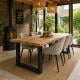Premium stalen U tafelpoot zwart 75 bij 10 cm en hoogte 72 cm  (5 x 10 cm)